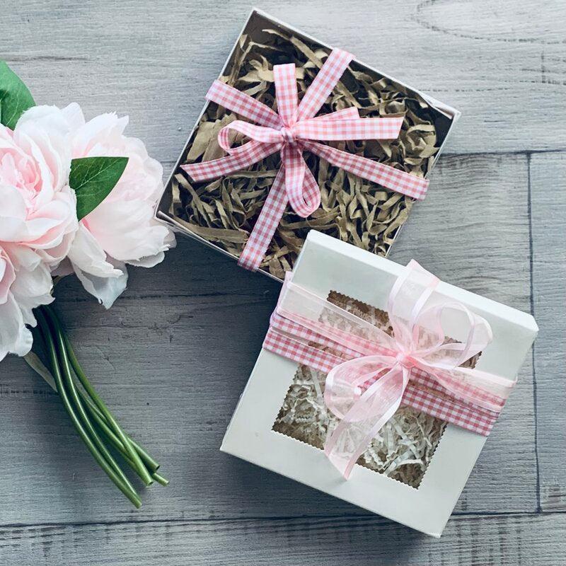 Gingham Ribbon - Baby Pink - centaur packaging