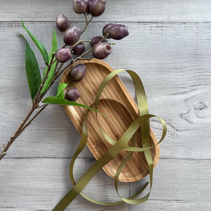 15m grosgrain ribbon olive 20mt