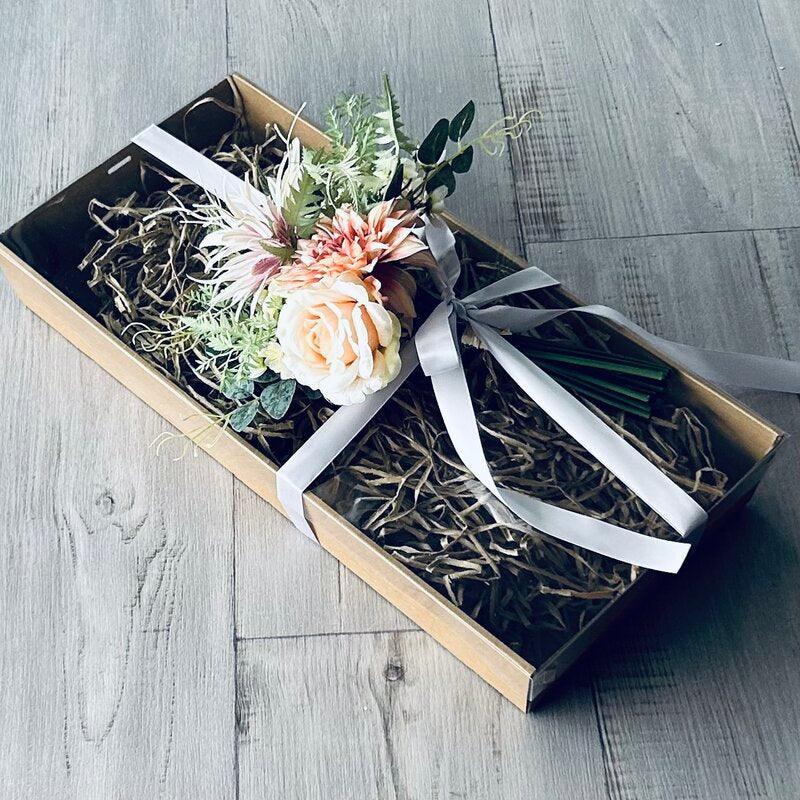 Hamper Gift Box Large Kraft With Clear Lid - centaur packaging