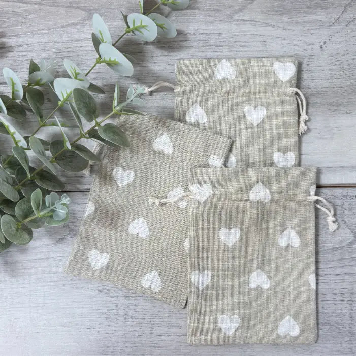 Calico Pouch - Hearts three bags