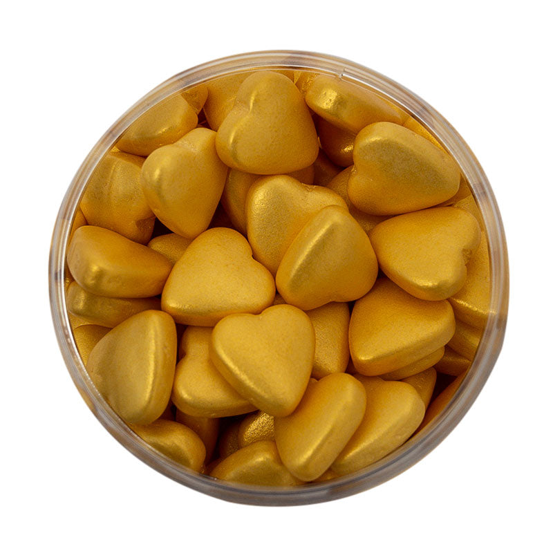 Sprinkles Gold Hearts by Sprinks in 85g jar