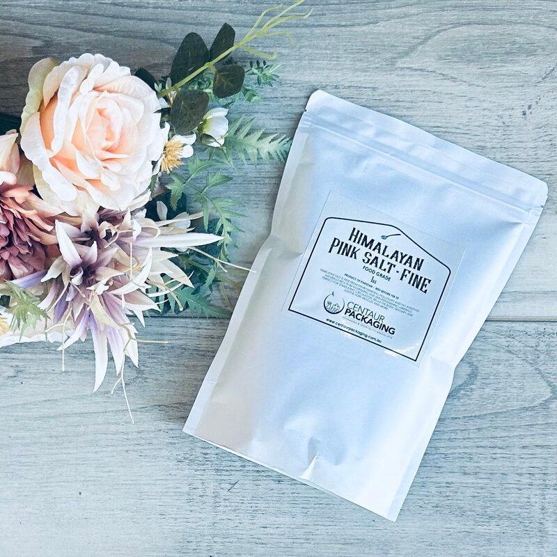 Himalayan Pink Salt -Fine 1kg - white pouch centaur packaging