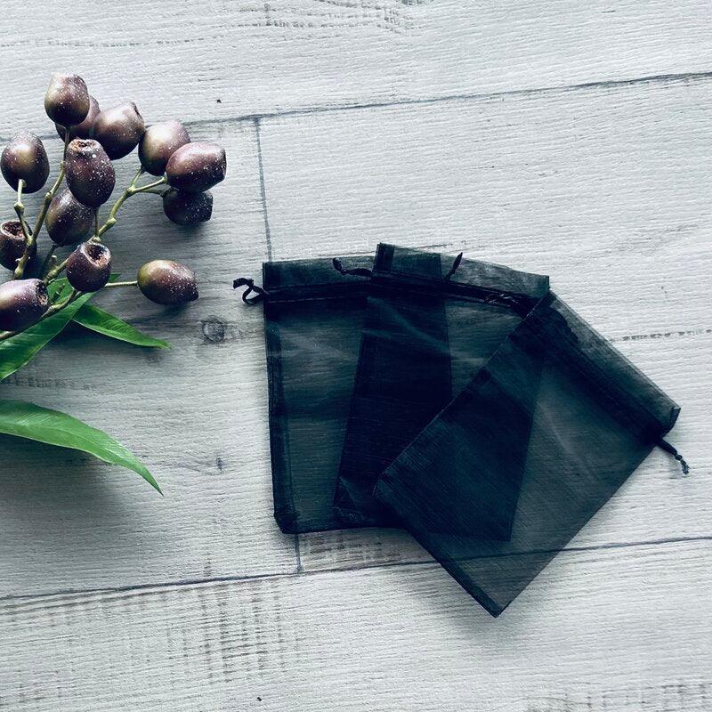 black organza bag x 3