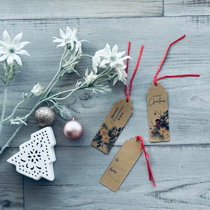 Merriest Christmas Kraft Gift Tags - Pack 12 - centaur packaging