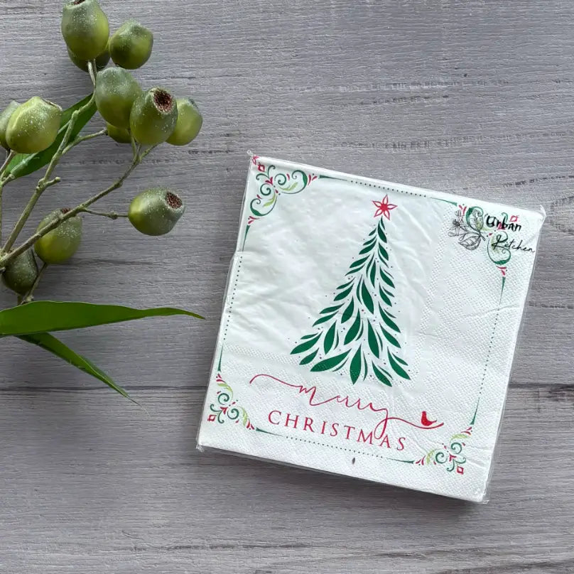 merry christmas paper napkins 20pk 3 ply
