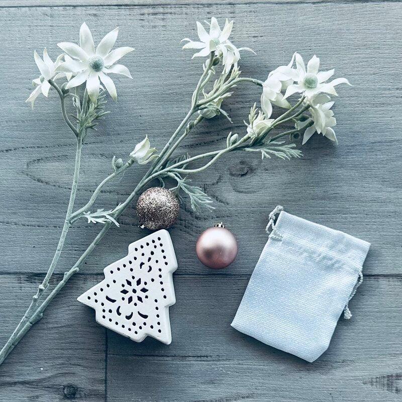 Mini Lurex Drawstring Pouch - White - centaur packaging