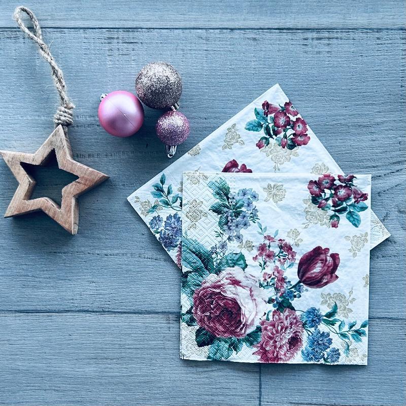 mysterious rose paper napkin