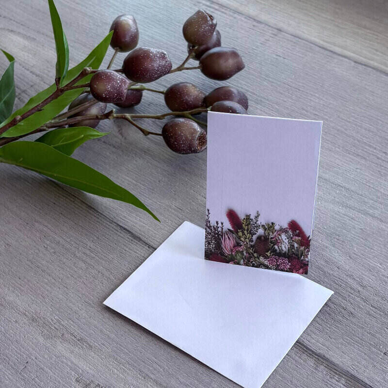 native floral folded gift card with envelopes pk 25