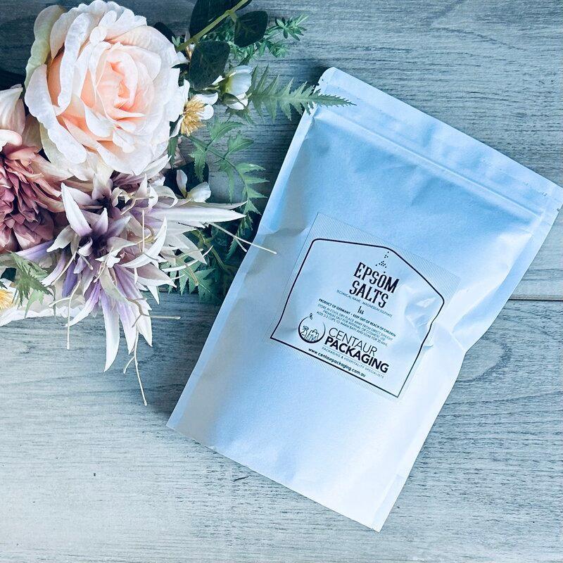 Natural Epsom Salt - 1kg -POUCH- centaur packaging