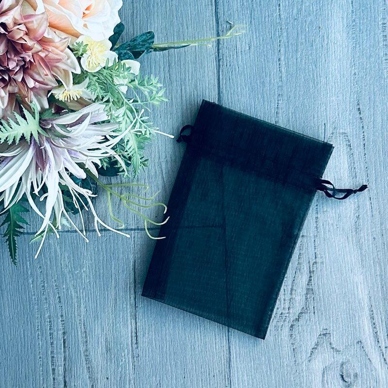 Organza Bag Medium - Black - centaur packaging