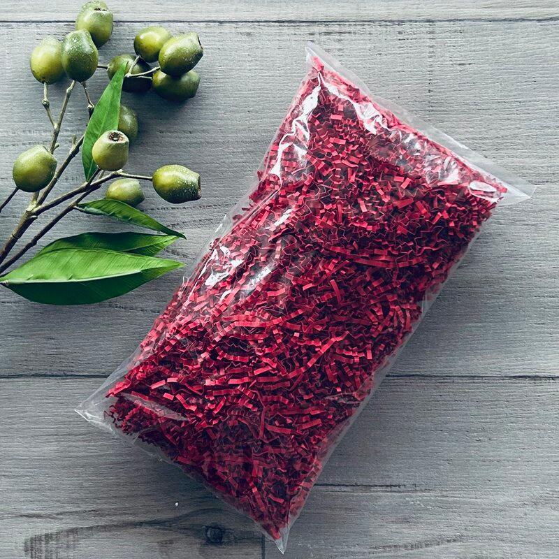 Paper Shred Crinkle Red - 100g - centaur packaging