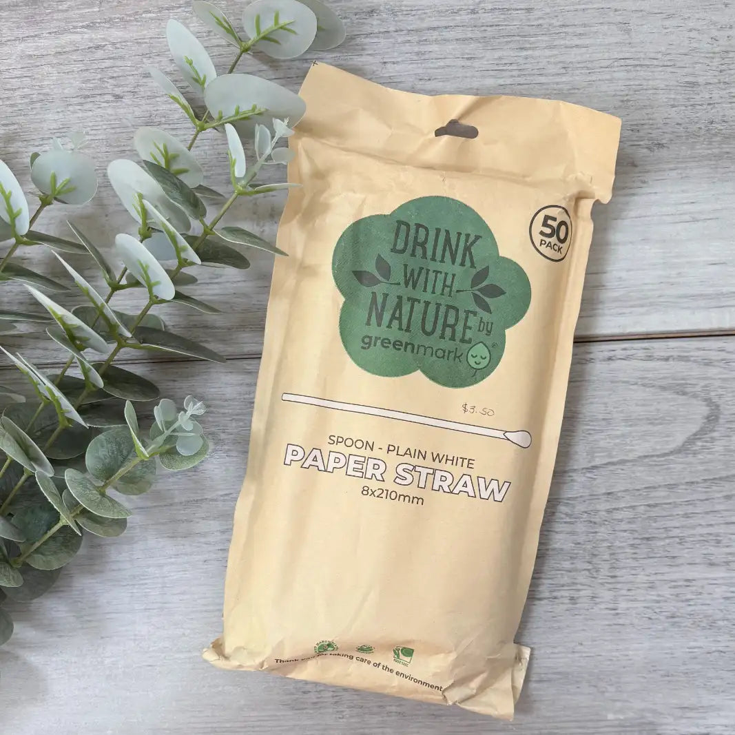 Paper Straw Spoon - White