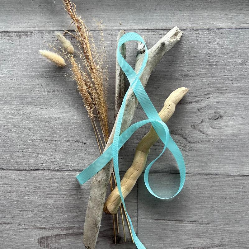 15mm grosgrain ribbon peacock blue 20mt