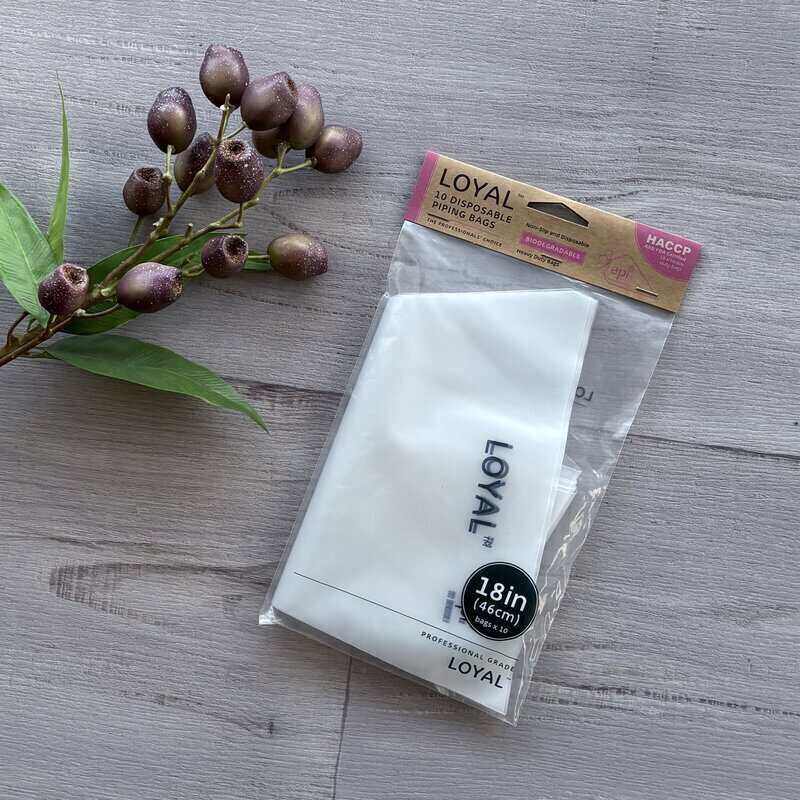 18" biodegradable piping ags pack 10 disposable clear