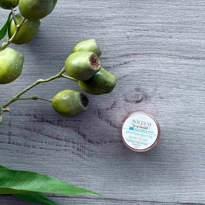 Rolkem 10ml pot special blend rose gold dusting edible powder