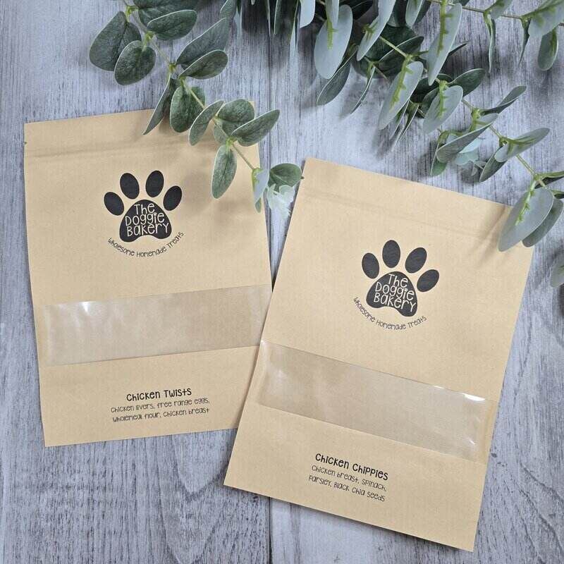 Custom Printed Kraft Stand Up Pouch-Medium MOQ 50