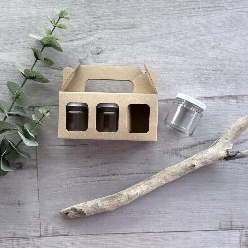 Carry Pack Triple Jar - 100ml round jar outside next to box