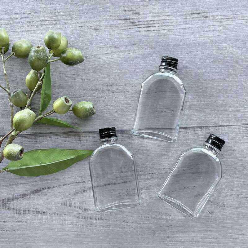 100ml Glass Flask with Black Lid