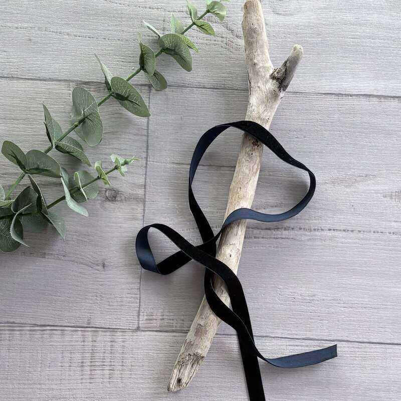 Premium Plush Velvet Ribbon Dark Navy 15mm x 20mt