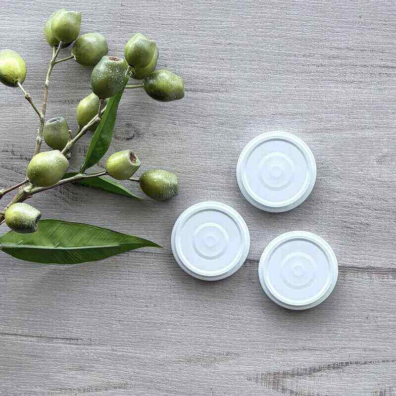 63mm Metal Lid - White