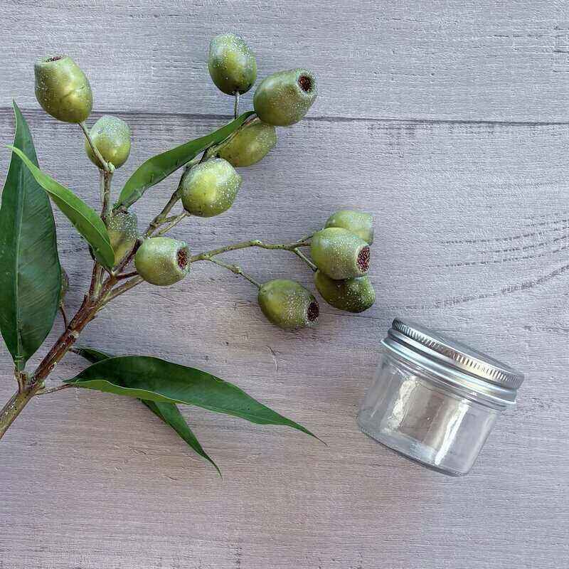 100ml Clear Glass Jar - Silver Lid single jar