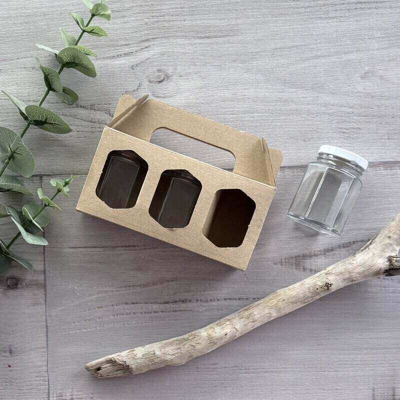 Carry Pack Triple Jar - 110ml Hex with jar outside
