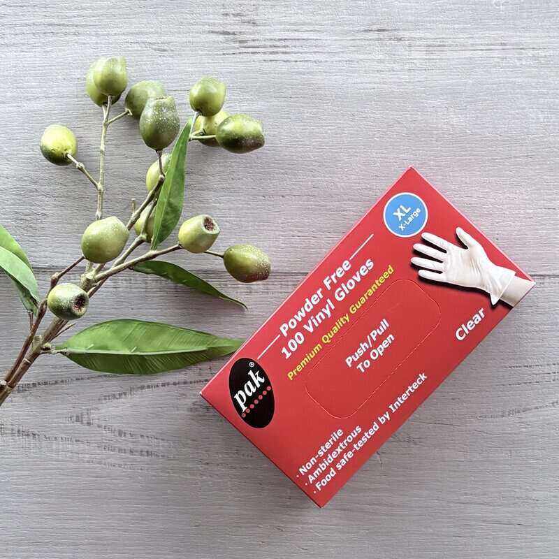 Powder Free Vinyl Gloves Clear - Extra Large pak