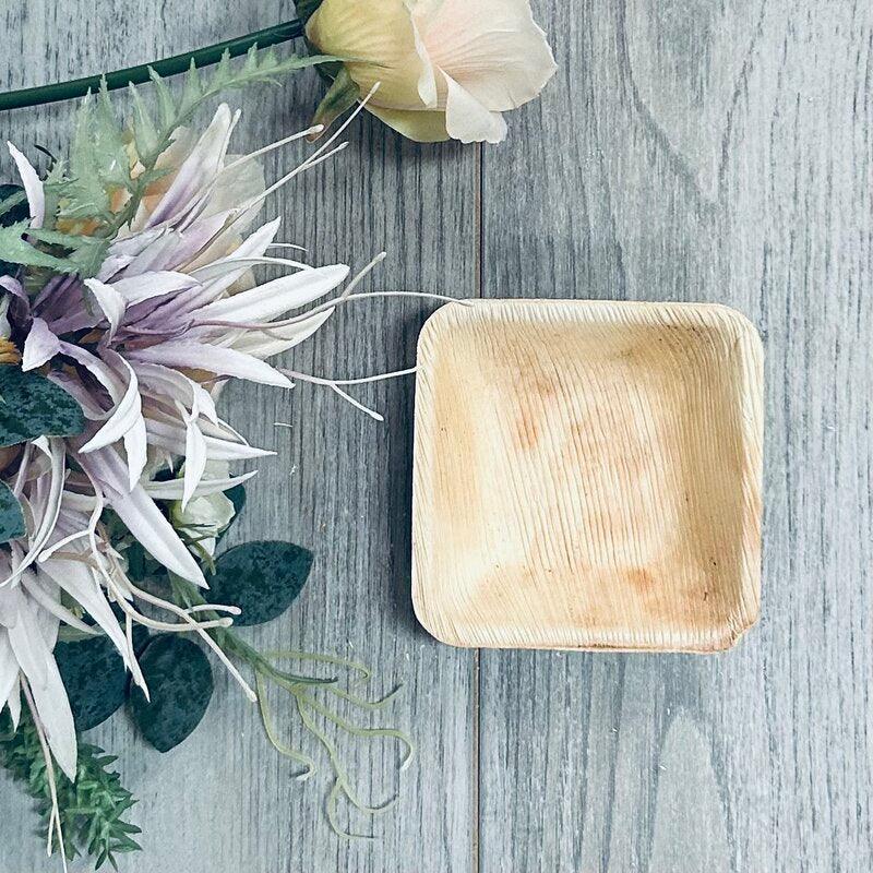 4x4 inch deep palm leaf bowl