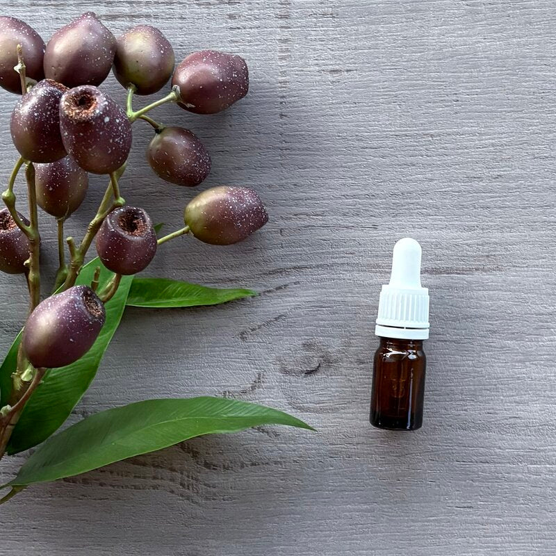 5ml amber glass bottle with white tamper evident dropper