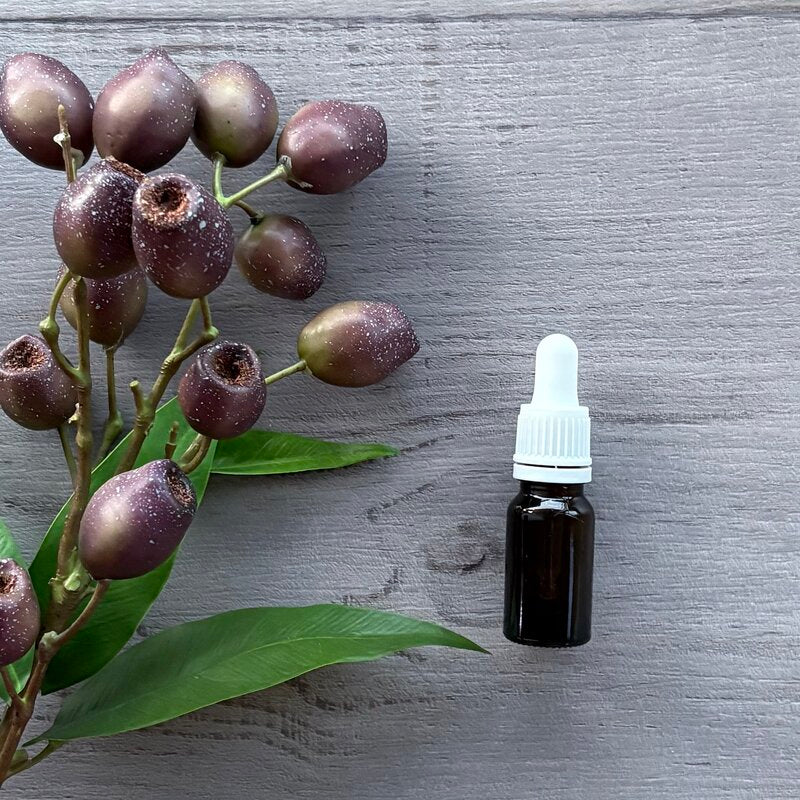 10ml amber glass bottle with tamper evident white dropper