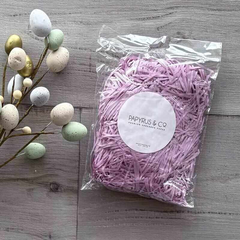 papyrus and co paper shred pastel lilac 50g bag