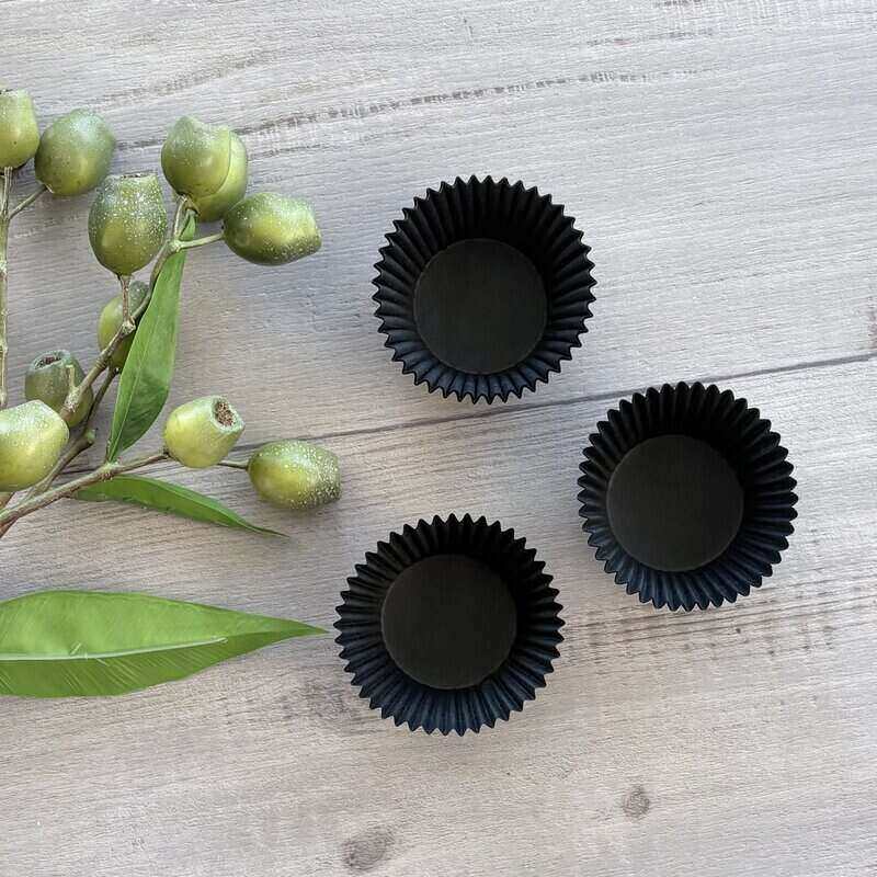 Cupcake Baking Paper Black Bulk #550 x3