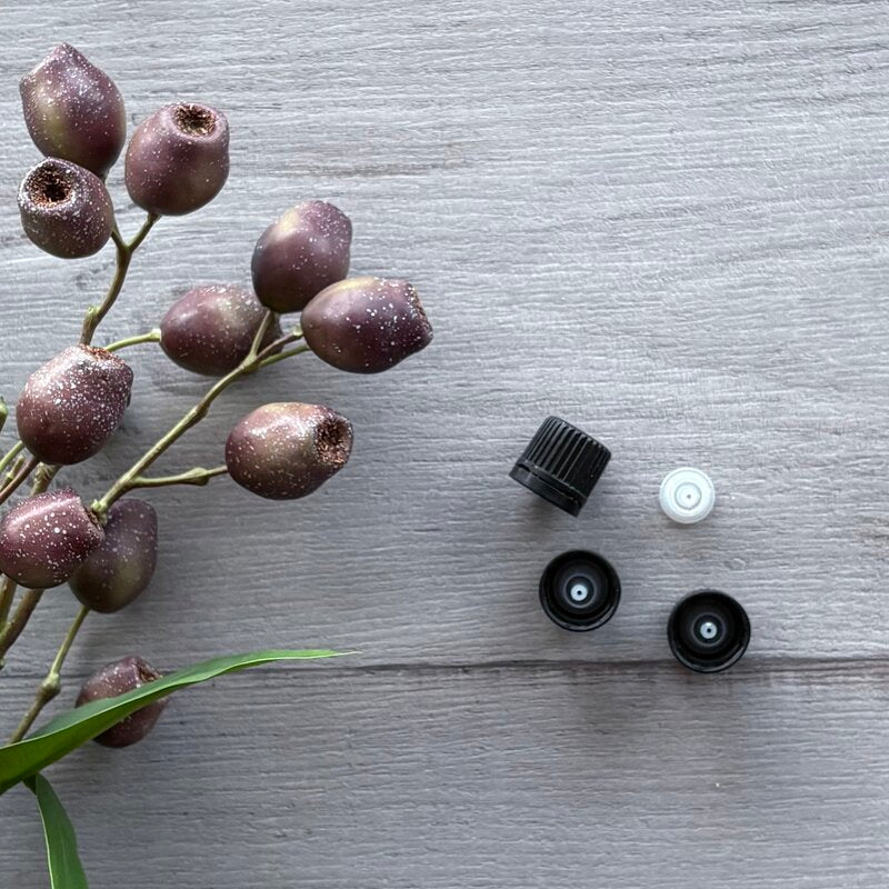 18mm black tamper evident cap with dripolator x3