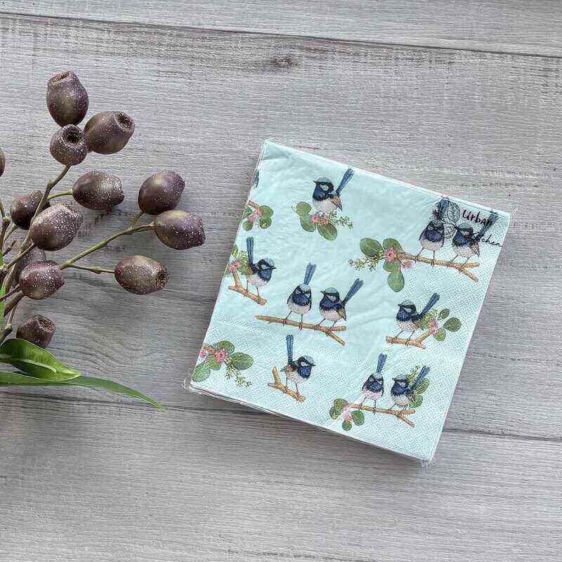 Paper Napkins - Blue Wren