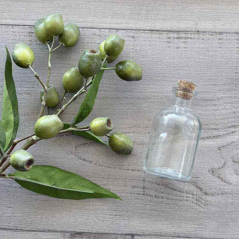 140ml Round Glass Bottle with Natural Cork Stopper single bottle