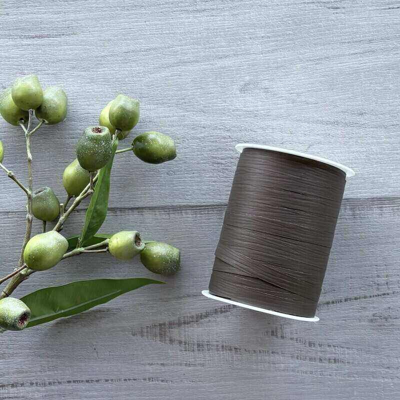 10mm Matt Curling Ribbon - Chocolate