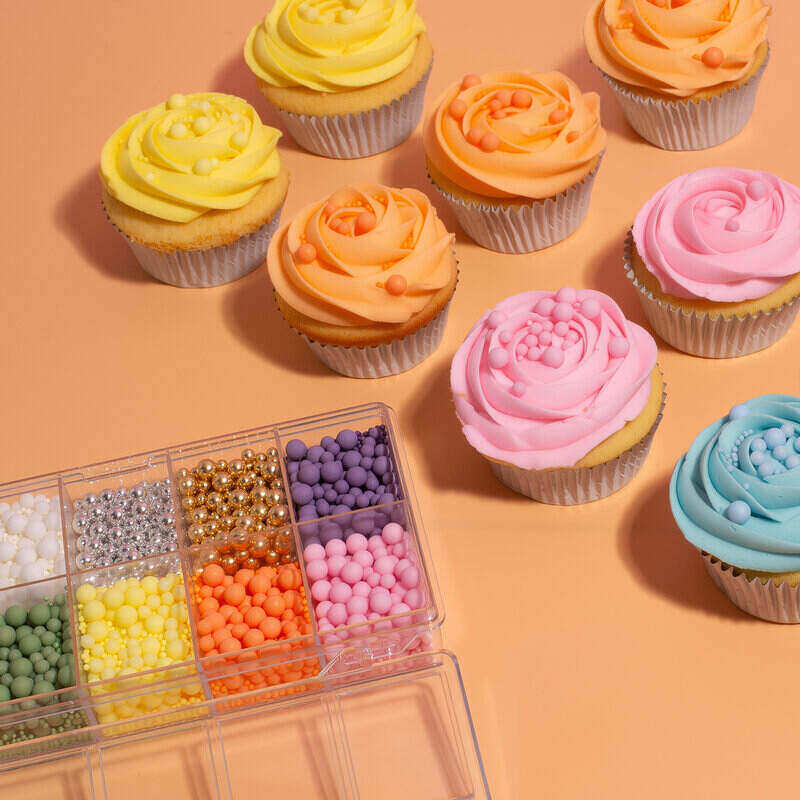 Sprinkles Bubble Bubble Collection by Sprinks 250g open box with cupcakes location pic