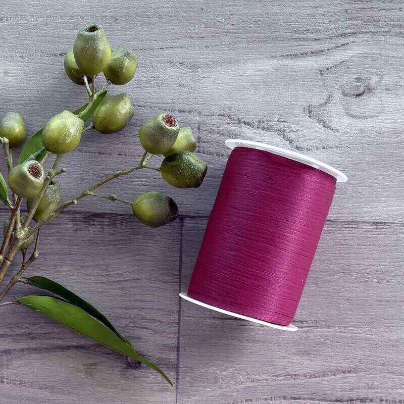 250mt 10mm matt ribbon Burgandy