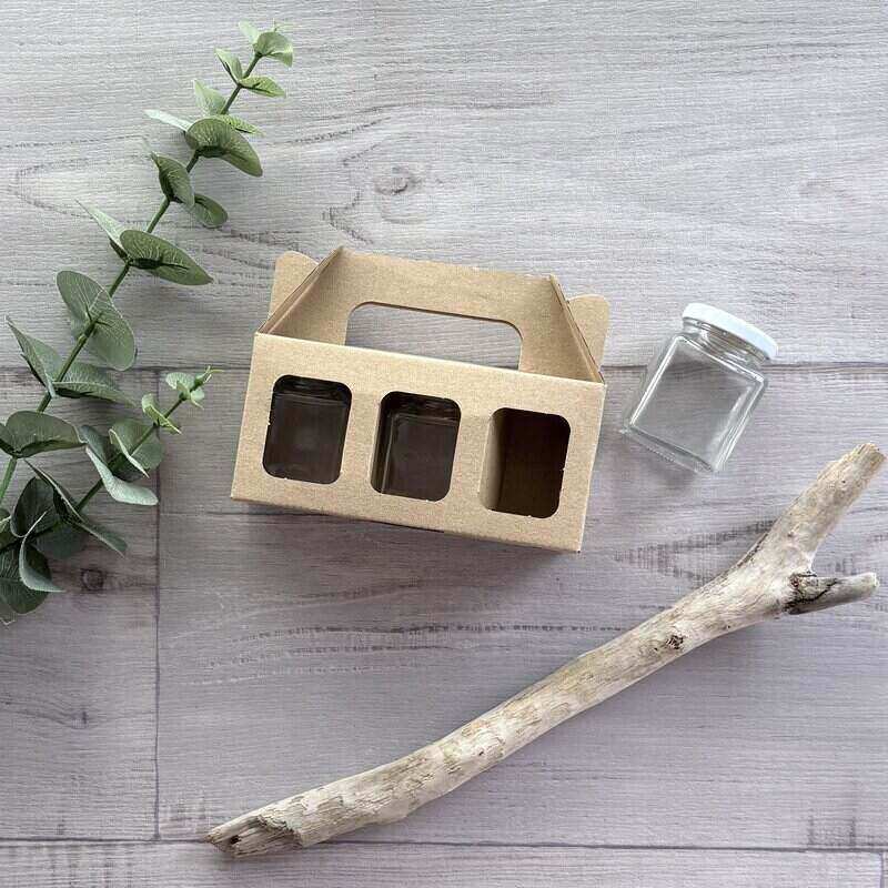 cardboard carry pack box for 110ml square jar