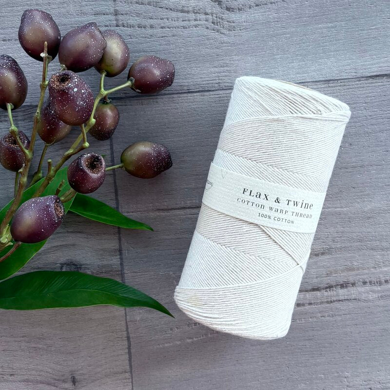 100% cotton warp thread ivory 250g 608 mt flax & twine @ centaur packaging