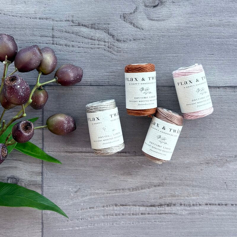 flax & twine daytime linen collection of coulours rust, blush, stone & fawn