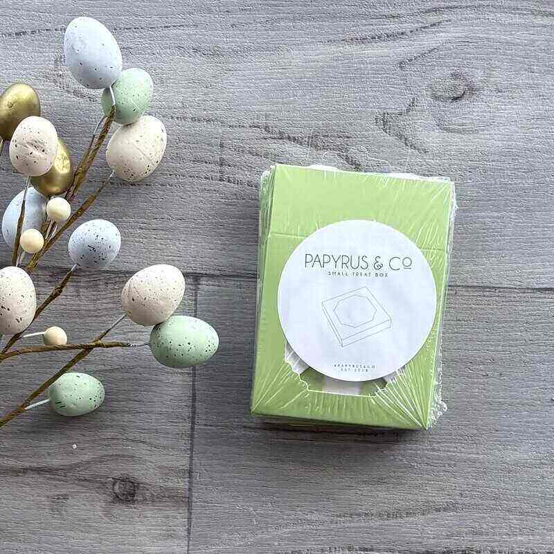 papyrus and co small treat box 5pk pastel green