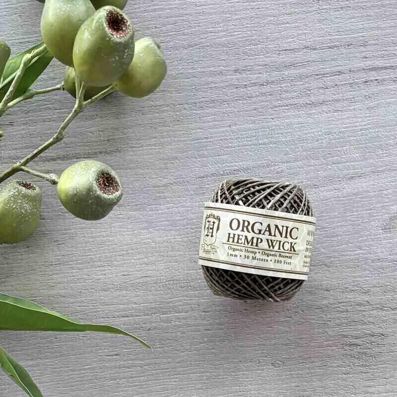 Hemp Wick Beeswaxed 100% Organic