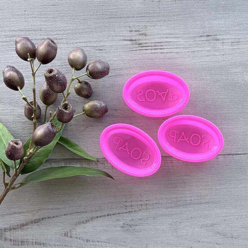 Silicone Soap Mould - Embossed Soap Small group of 3