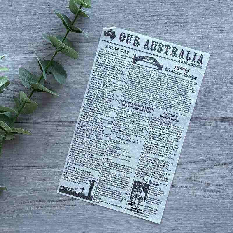OUR AUSTRALIA GREASEPROOF PAPER 190MM X 310MM 200PK