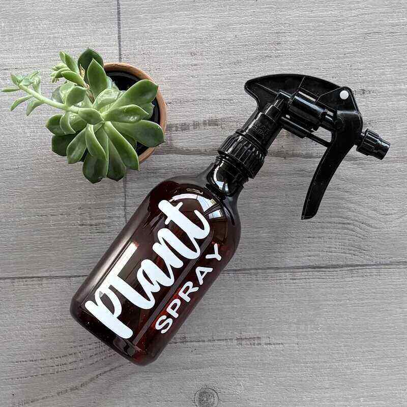 500ml Amber PET Bottle with Premium Mister Trigger - Plant Spray