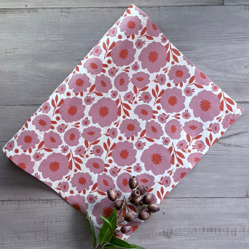 poppy fields wrapping paper counter roll 49mm x 50mt