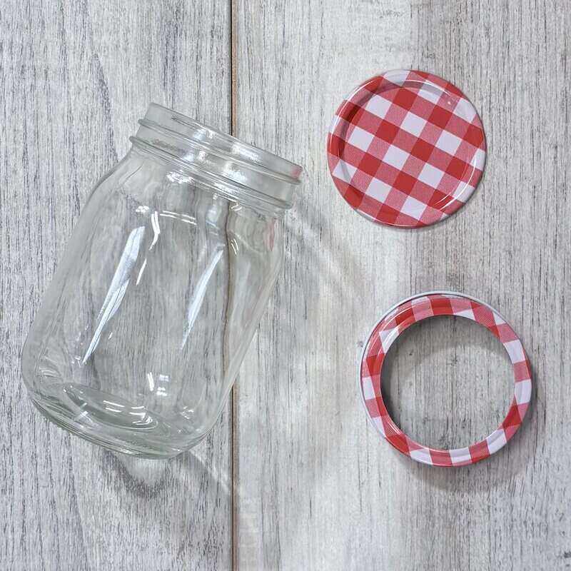 500ml Preserving Jars - 6 Pack. jar lid off