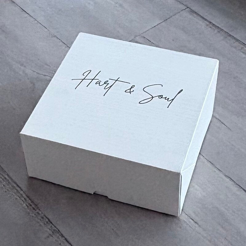 side view of custom printed food safe box @ centaur packaging Bomaderry