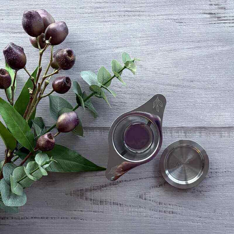 tea infuser silver stainless steel by the tea collective